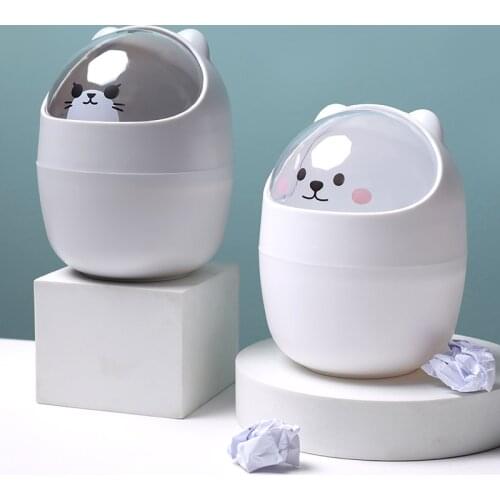 Home Daily Necessities Desktop Decoration Cute Mini Trash Can Table Dining Table Desk Creative Decoration Cartoon