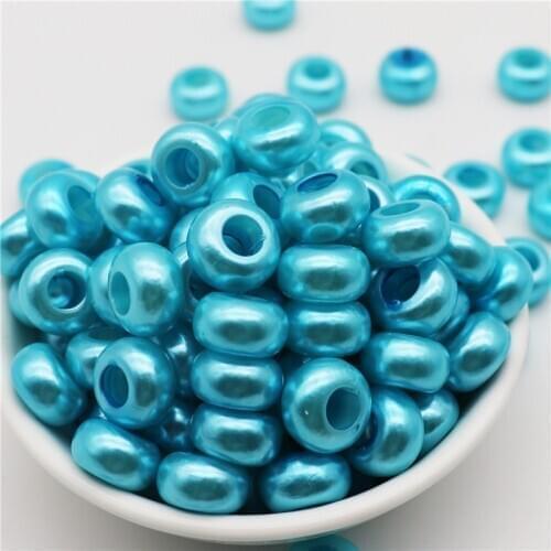50pcs 13 ColorS Large Hole European Beads Murano Spacer Beads fit Pandora Bracelet Bangle Necklaces for Jewelry Making DIY