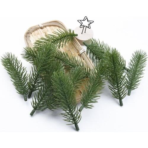 Artificial Pine Needles Fake Plants Branches Artificial Silk Flowers For Christmas Tree Xmas Tree Decorations DIY Accessories