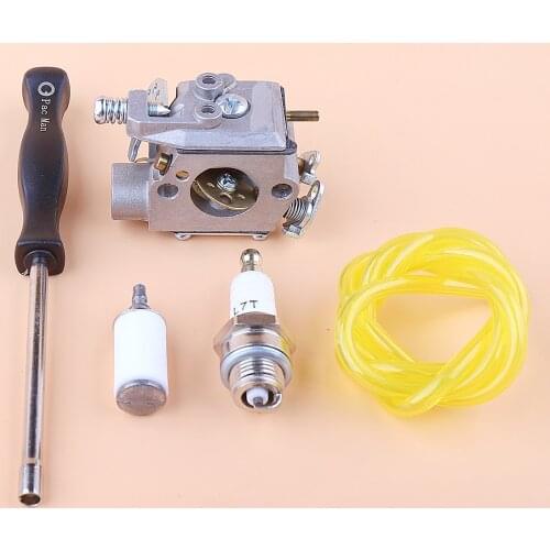Carburetor For Partner P340S P350S P360S Fuel Filter Line Spark Plug Screwdriver Carb Adjustment Tool Kit 579359201