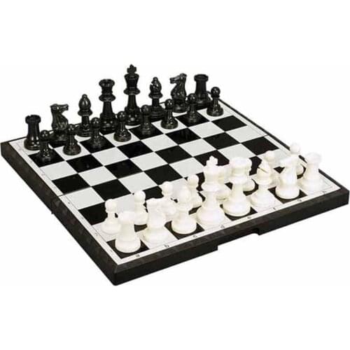 Magnetic Plastic Chess Set Puzzle Travel Board Games For Adult Children Folding Portable Chessboard Kids Birthday Gifts