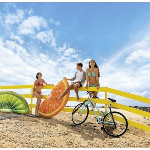 Kiwi Slice Mat Adult Water Inflatable Bed Floating Row Floating Bed Cute Floating Ring Child Large Mount