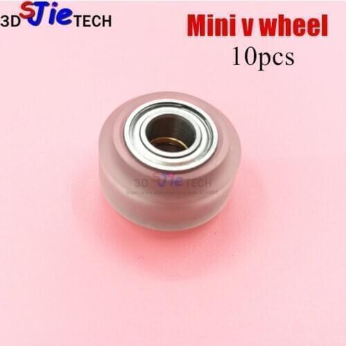 10pcs CNC clear Polycarbonate Xtreme Mini v wheel Assy for V-slot linear rail/C-Beam Rail/3D printer parts