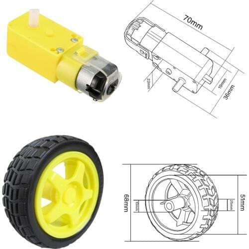 TT Motor Smart Car Robot Gear Motor for arduino Diy Kit Wheels Smart Car Chassis Motor Robot Remote Control Car DC Gear Motor