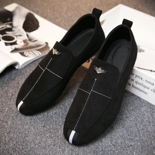 Slip-On Suede Walking Shoes For Men Super Light Low Top Casual Sneakers High Quality Dropshipping Footwear Summer Flat Zapatos