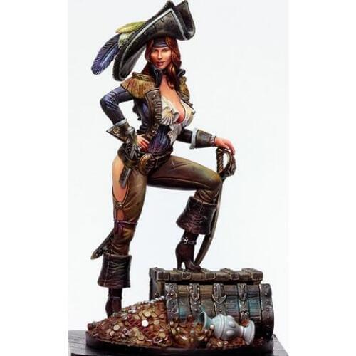 1/24 Resin Model Building Kit Figure Female Pirate