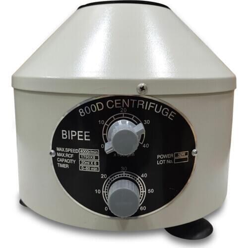 800D Benchtop Centrifuge with 110V /220V Power, 4000RPM Speed, 20ml Rotor Electric Centrifuge, Timer 0~60Min