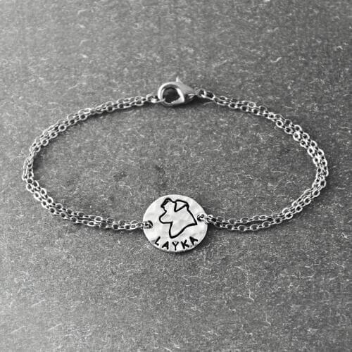 Personalized Dog Bracelet ,alloy Dog Pendant, Personalized Pets name, border collie bracelet , Dog Lover Gift, dog bracelet