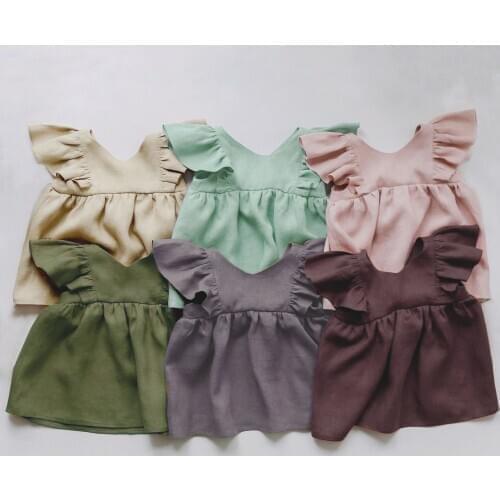 Baby Girls Dress Solid Baby Dress Toddler Girl Fall Clothes Sleeveless Dresses Newborn Clothes Little Girl Clothes Childs Outfit