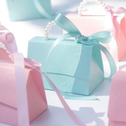 RMTPT 10pcs/lot Portable Party Wedding Favor Gift Boxes Chocolate Treat Candy Gift Bag Baby Shower Birthday Party Decoration