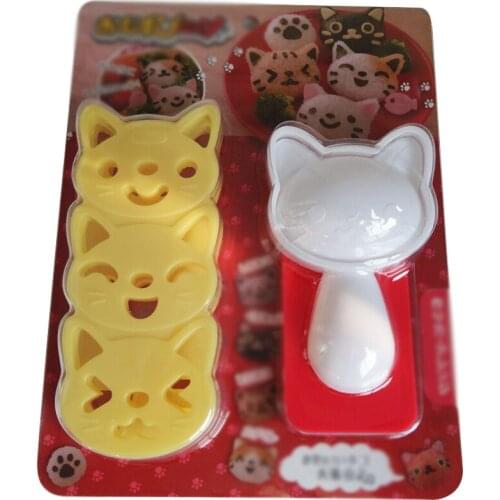 Cute Cartoon Cat Sushi Nori Rice Mold Decor Cutter Bento Maker Sandwich DIY Tools Kitchen Accessory Home Baking Nori Sushi Tool