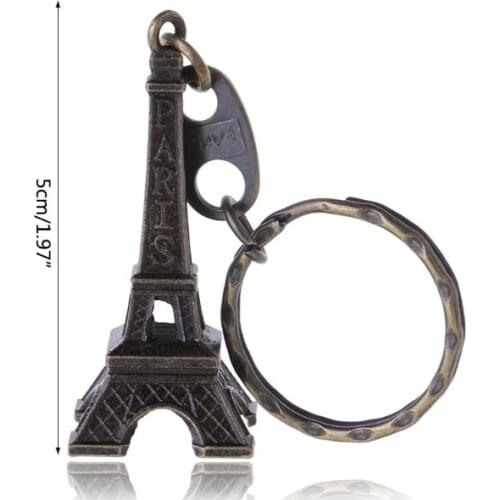 Bronze Tone Paris Eiffel Tower Figurine Statue Vintage Alloy Model Decor