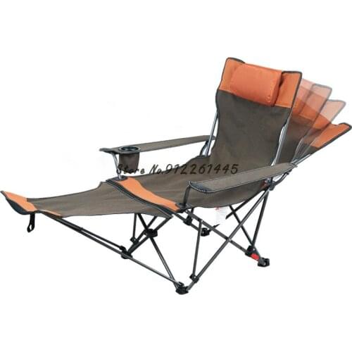 Outdoor Folding Deck Chair Portable Actors Leisure Car Camping Backrest Fishing Chair Lunch Break Siesta Bed Chair Beach Chair