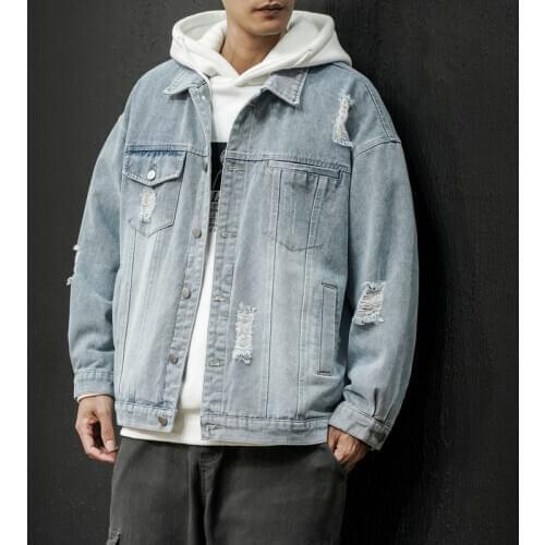 2021 Spring Mens Demin Jackets New Fashion Men Casual Outwear Male Streetwear Cowboy Jacket Coats