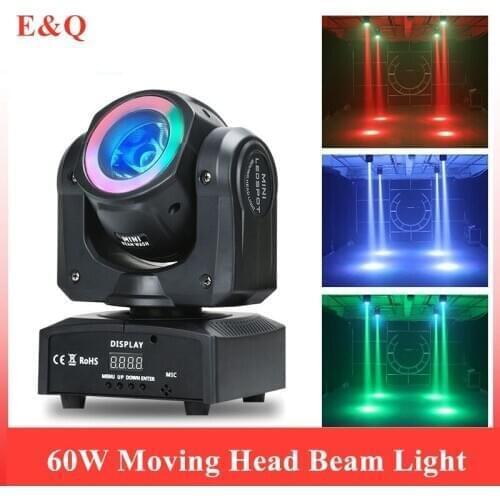 Moving head 60w beam light RGBW 4in1, with dmx-512 led stage light, used for party club dj dance party Christmas lighting