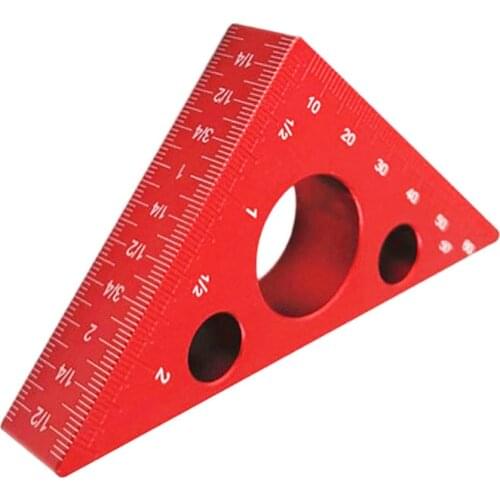 High Quality Precision Woodworking inch metric Triangle Ruler Carpenters Workshop Woodworking aluminum Height ruler square tool