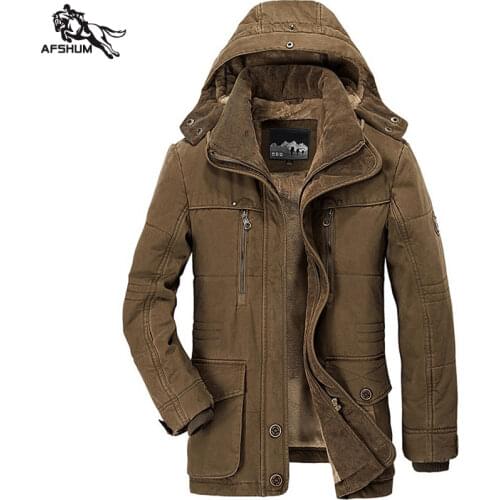 Winter Jacket Mens L-5XL 6XL Middle age parka Men coat Plus velvet thickening warm coats mens casual hooded Windbreaker jackets