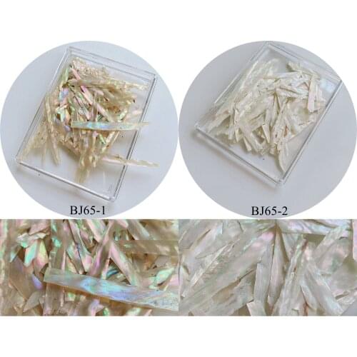 1Box Nail Art Long Pieces Shell Pieces 2 colors Good Quality Shell Pieces Bj65