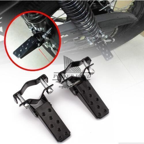 1pair Black Aluminum Motorcycle Passenger Foot Peg Rear Pedal Footrest Footpegs Universal For Yamaha Honda SUZUKI