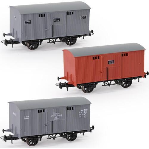 1pc/3pcs HO Scale 1:87 20ft Box Car Wagon 20' Railway Carriage Model Train Rolling Stock Freight Car C8728