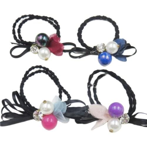 1PCS Creative Yarn Flower Elastic Hair Bands For Girls Bohemian Scrunchy Fashion Hair Ties Kids Hair Accessories For Women 2018
