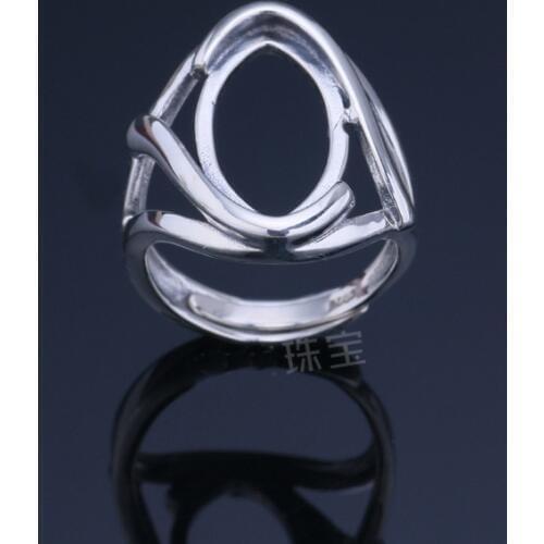 10*18mm 925 STERLING SILVER women MEN Semi Mount Bases Blanks base blank Pad VINTAGE ring rings Setting set jewelry diy A1274