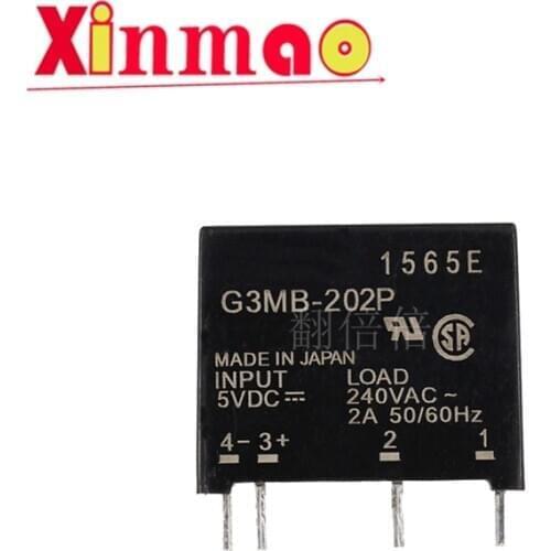 5PCS DC5V 12V 24V Solid State Relay Module G3MB-202P PCB Mounting SIP SSR AC 240V 2A Snubber Circuit Resistor DC-AC Relay Module