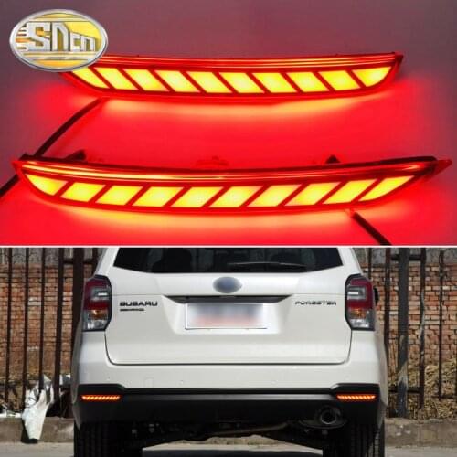 3-in-1 Functions LED Reflector Lamp Rear Fog Lamp Bumper Light Brake Light Dynamic Turn Signal For Subaru Forester 2008 - 2016