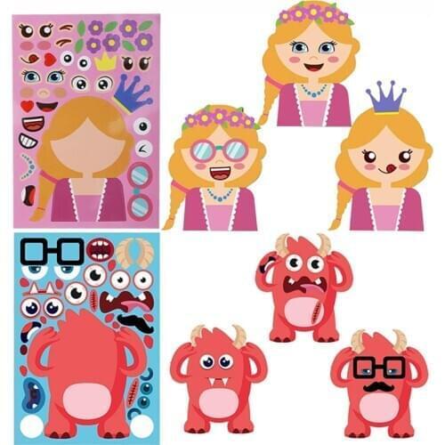 4/8 Pcs Animal Stickers Bulk DIY Make Your Own Sticker Zoo Themed Birthday Party Favors Games Supplies for Kids Game Stickers