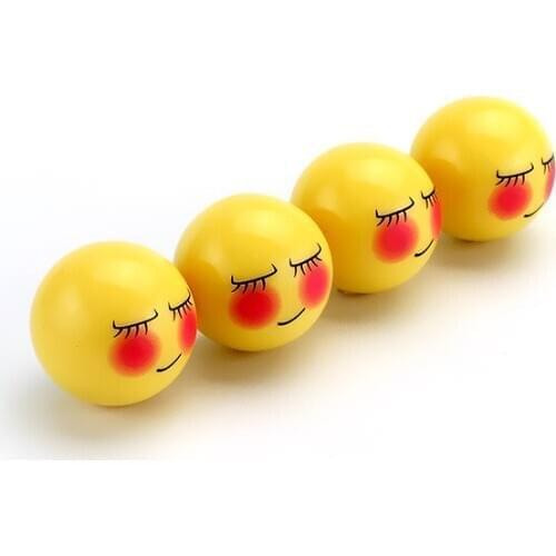 4X Car Motorcycle Bike Wheel Tires Valves Caps Cute Smiley Ball Tubeless Tyre Valve Stem Dust Caps Air Leakproof