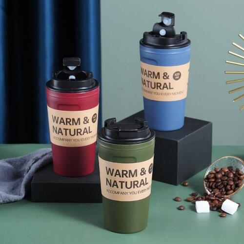 500 Coffee Cup Casual Travel Mug Cup Airless Bottle Straight Mouth Cup Creative Portable Milk Tea Cup Worker Office Coffee Cup
