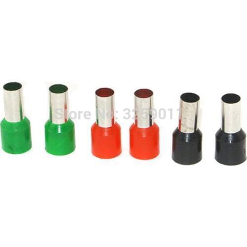 500PCS E25-22 Electrical Crimp tubular Pre-Insulating Terminal Block Wire Connector Cable Cord End Ferrule EV25-22 AWG 4 25.0mm