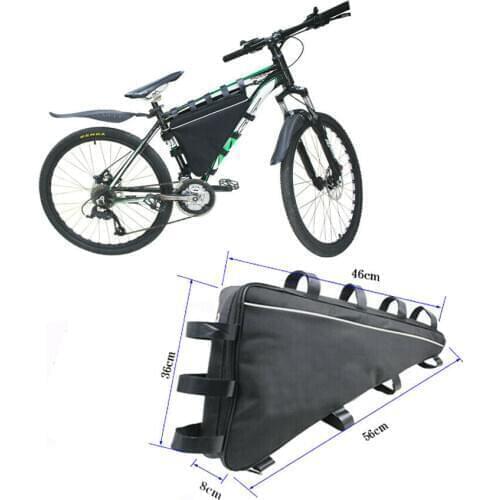 56cm Mountain Bike Triangle Tube Frame Bag Pack Li-ion Battery Large Capacity 18650 Pack Cyciling Bike Bag Bicycle Accessories