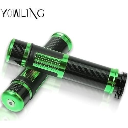 7/8'' 22MM carbon fiber Motorcycle handle grips Motorbike handlebar grips FOR Kawasaki Ninja 250 300 EX300 Z300 VERSYS 1000