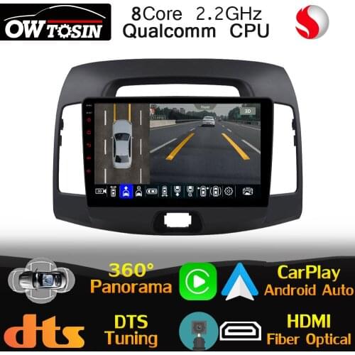 9" IPS Qualcomm 8Core Android For Hyundai Elantra 4 HD 2006-2016 Car Radio GPS CarPlay Auto Optical HDMI 360 Panoramic DTS HIFI