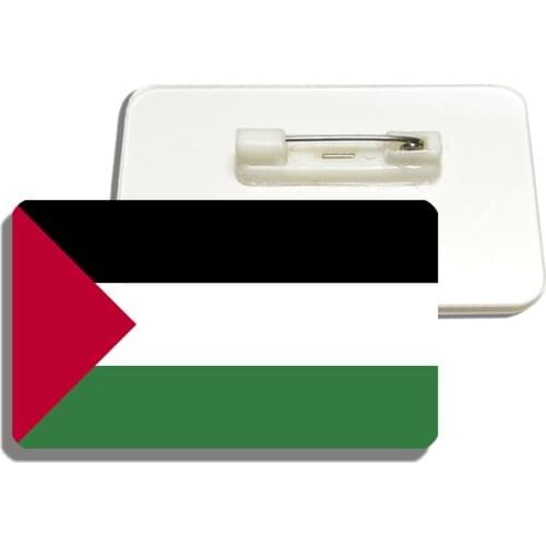 Palestine Flag Brooch For Women And Men Vintage Art Lapel Pin Shirt Bag Accessory Acrylic Badge Patriotic Trinkets