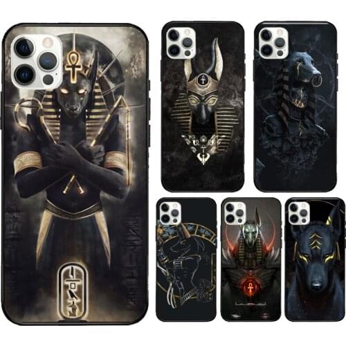 Egypt Nefertiti Anubis Ankh Fundas For iPhone 12 Pro Max Mini XR X XS Max SE 2020 6S 7 8 Plus 11 Pro Max Phone Case