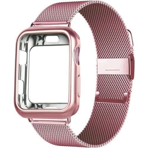 Case+band for Apple Watch strap 38mm 42mm iWatch Accessories belt magnetic loop bracelet apple watch 3 4 5 6 SE 40mm 44mm