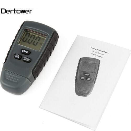 Digital Paint Coating Thickness Gauge Feeler Tester RM660 Fe/NFe 0-1.25mm For Car Instrument Iron Aluminum Base Metal