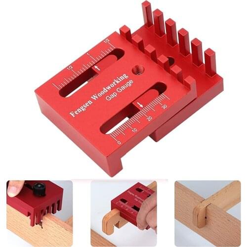 Woodworking Table Saw Gaps Gauge Depth Measuring Ruler Aluminum Alloy Line Sawtooth Ruler Marking Gauge