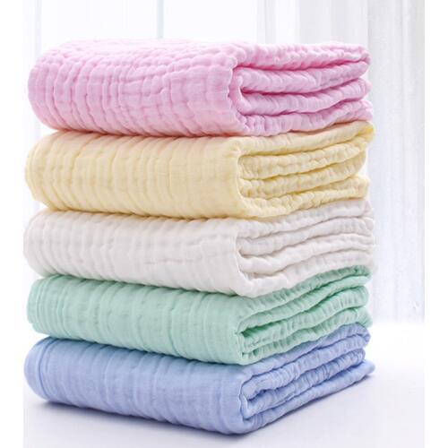 Imebaby baby blanket bath towel 110 cm six layers pure cotton muslin newborn cover blanket child bedding blanket