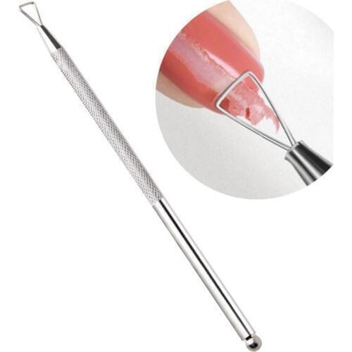 JEARLYU(JEARLYU) 1pcs High Quality Stainless Steel Nail Polish Remover Clean Nalis Polish Tools Professional Cleaner Nail UV Gel