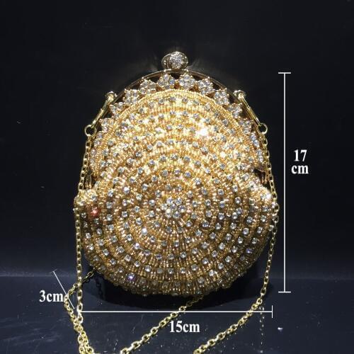 XIYUAN diamond Clutch Bags Luxury gold Diamond Crystal clutch Purse wallet Wedding Bags Female Party crossbody Bags Prom Handbag
