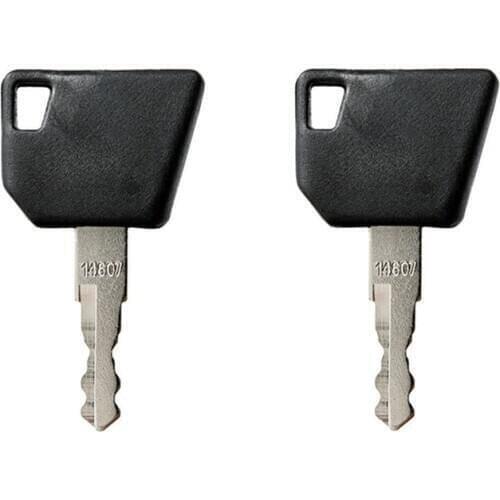 2 Pcs 14607 Ignition Key For JCB 3CX Bomag Wacker Neuson Hamm Hatz Manitou Tractor Excavator 14707 Starter Switch