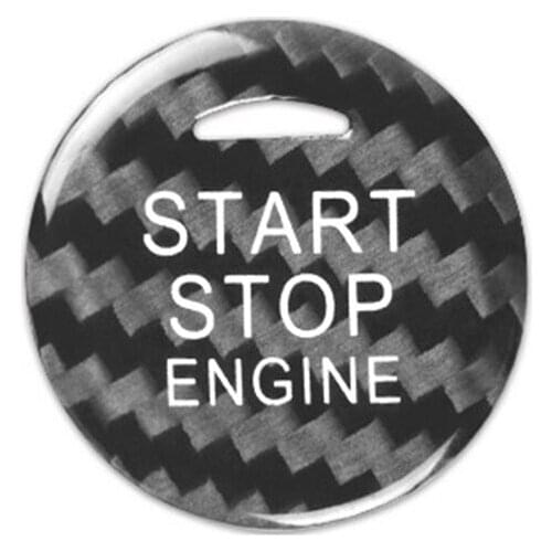 Carbon Fiber Car Engine Start Stop Button Ignition Device Cover for Mitsubishi Outlander ASX Eclipse Cross