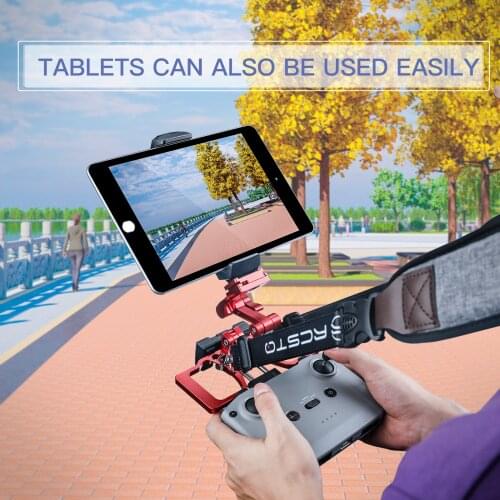 Red Aluminum Alloy Mobile Phone Tablet Holder For Dji Air 2s Mini 2 Spark Fimi X8 Se Road Pass Remote Control Drone Accessories
