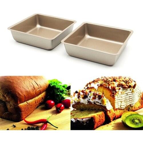 Mini Square Cake Pan Carbon Steel Cake Baking Pan Anti-Stick Bread Cookie Making Moldes Oven Roasting Bread Baking Cake Pan