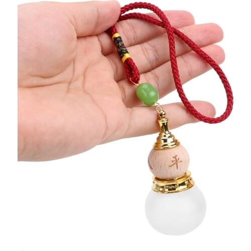 LEEPEE Air Freshener Pendant Bottle Gourd Shaped Empty Glass Bottle For Essential Oils Diffuser Car Air Perfume Bottle