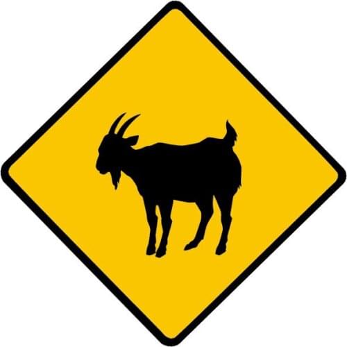 Personality Animal Goat Warning Car Sticker Pvc Funny Car Accessories Decoration High Quality Waterproof Color Decal 12*12cm
