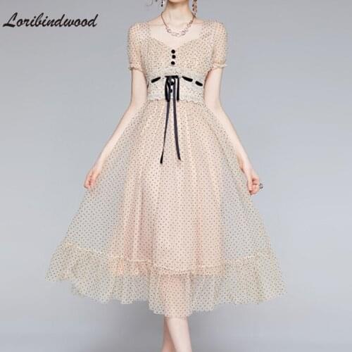 Loribindwood Summer Polka Dot Dresses